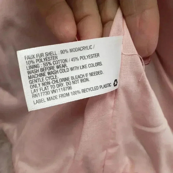 Cherokee Faux Fur Vest Pink Girls Size M - Picture 3 of 6